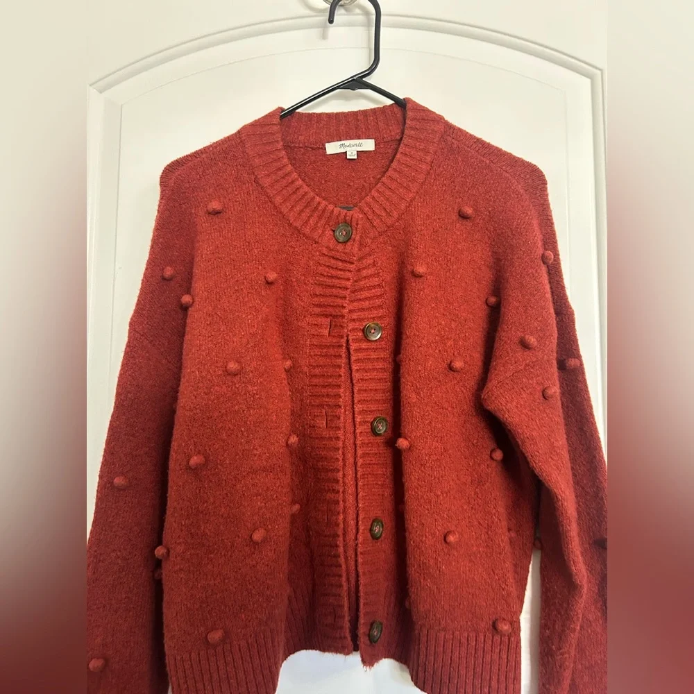 Madewell Bobble Colburne Cardigan Coziest Yarn size M chic 90s cottagecore boho - Picture 4 of 12